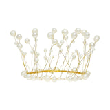 Maxbell Modern Pearl Crown Cake Topper Tiaras for Birthday Baby Shower Wedding