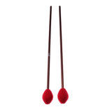 Maxbell 1 Pair Red Yarn Head Marimba Mallets with Maple Handle
