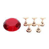 Maxbell 5pcs Magnet Nail Art Tips Stand Practice Display DIY Holder with Base Red