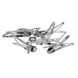 Max 10Pcs DIY Barrettes Snap Hair Clips 12mm Round Bezel Setting Tray Whitegold