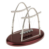 Maxbell Red Plastic Base Stand Steel Ball Classic Newton Cradle Balance Balls Arch-S