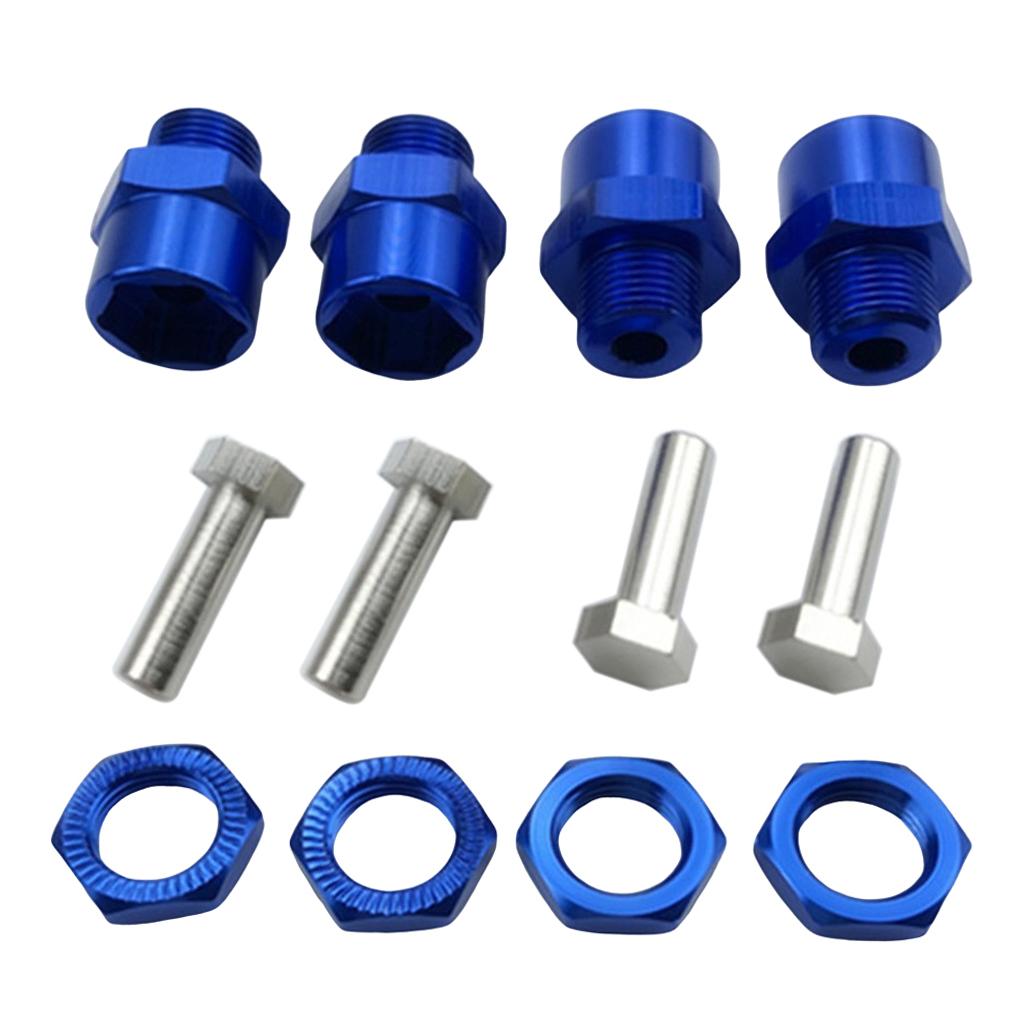 Maxbell 12mm to 17mm Wheel Hex Hub Adapter Conversion for 1/10 RC Car Dark Blue