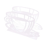Maxbell Napkin Holder Serviette Vertical Metal for Kitchen Cocktail Parties Office white