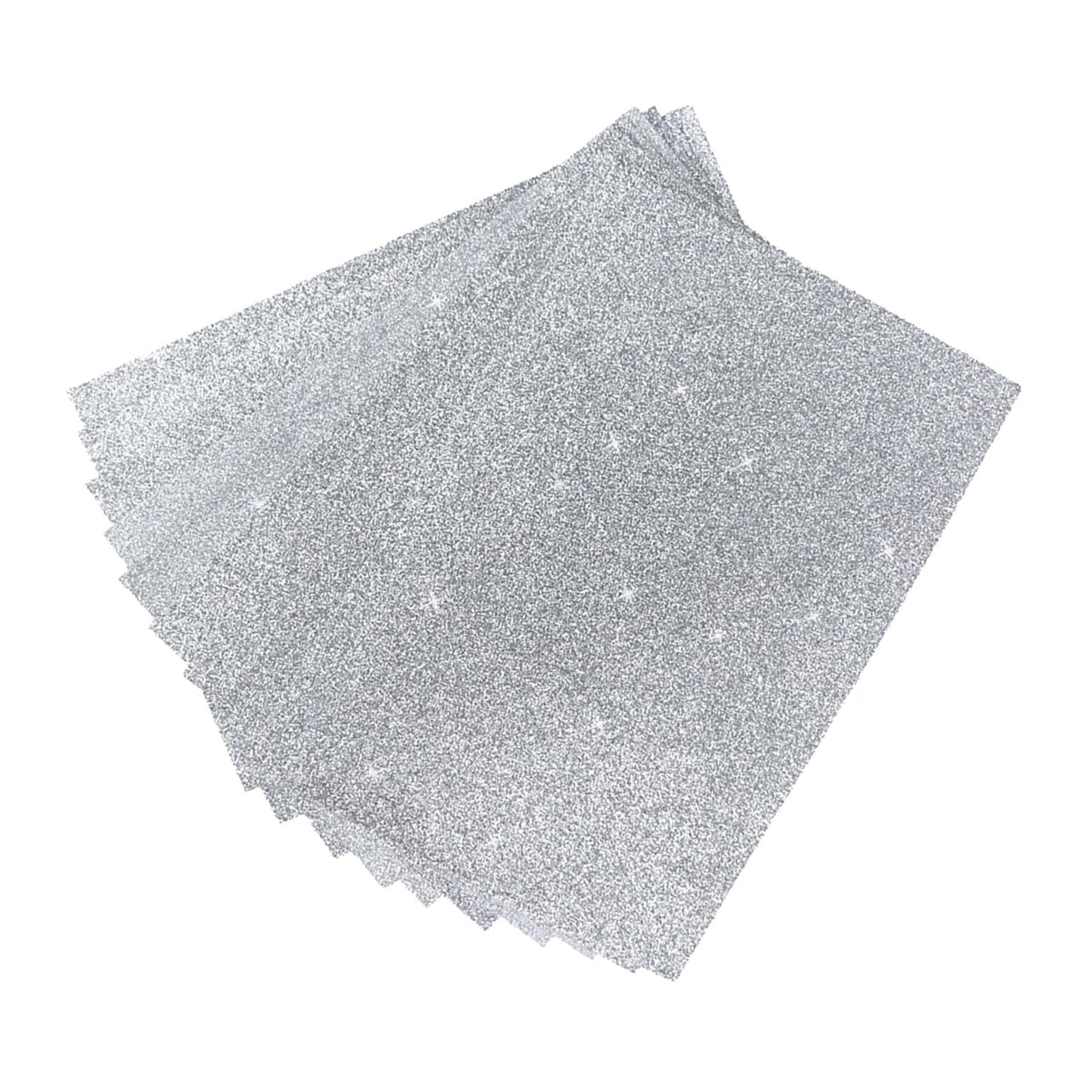 Maxbell Glitter Sponge Paper Cardstock Scrapbooking for Collages Birthday Decor Silver