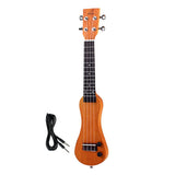 Max Maxb 21 Inch Soprano Beginner Ukulele Solid Wood Uke with 3.5mm Audio Cable