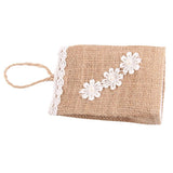 Maxbell Vintage Jute Linen Candy Bags Burlap Gift Baskets Wedding Favors C