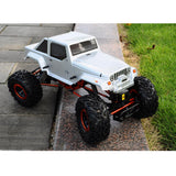 Max 1/10 RC Truck Body Shell with Decal DIY for Wrangler Axial SCX10 D90 Silver