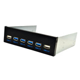 Maxbell 5.25 inch Front Panel USB Hub 4 USB 3.0 Port+2 USB2.0 Port High Speed for PC