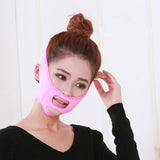 Maxbell Elastic Face Chin Shaper Strap Belt V Line Facial Neck Lifting Tool Pink