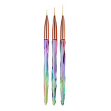 Maxbell 3Pcs Pro Nail Art Liner Brushes Drawing Painting Pen for Nails UV Gel Polish 04