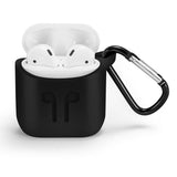 Max Protective Silicone Case for Apple AirPods Charging Case w/ Carabiner Black