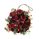 Maxbell Flower Ball Flower Garland Wedding Decoration for Room Home Red