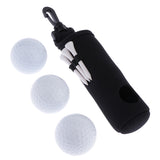 Max Neoprene Practice Golf Ball Tees Bag Carry Storage Pouch Case Holder Black