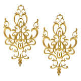Maxbell Embroidered Applique Sew On Flower Embroidery Patch for Cosplay Costumes Gold