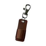 Maxbell Lanyard Pen Holder Portable PU Leather Pen Pouch Holder for Badge Pen Holder Brown