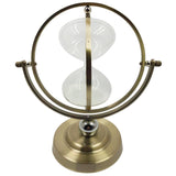 Max 15 minute Rotating Hourglass Sandglass Globe Sand Timer Home Decor 2 Ring
