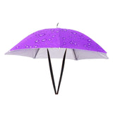 Maxbell Umbrella Hat Hands free Protection 30inch Fishing Umbrella Hat Purple