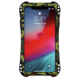 Max Phone Silicone Metal Case Shockproof Protective Cover for iPhone X/XS green