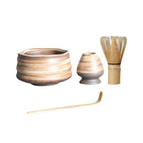 Maxbell Handmade Matcha Set Traditional Tea Ceremony for Tea House Kithen Restaurant Brown