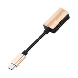 Max 2 in 1 Type C to 3.5mm Charger Audio Adapter Headphone USB C Cable Gold