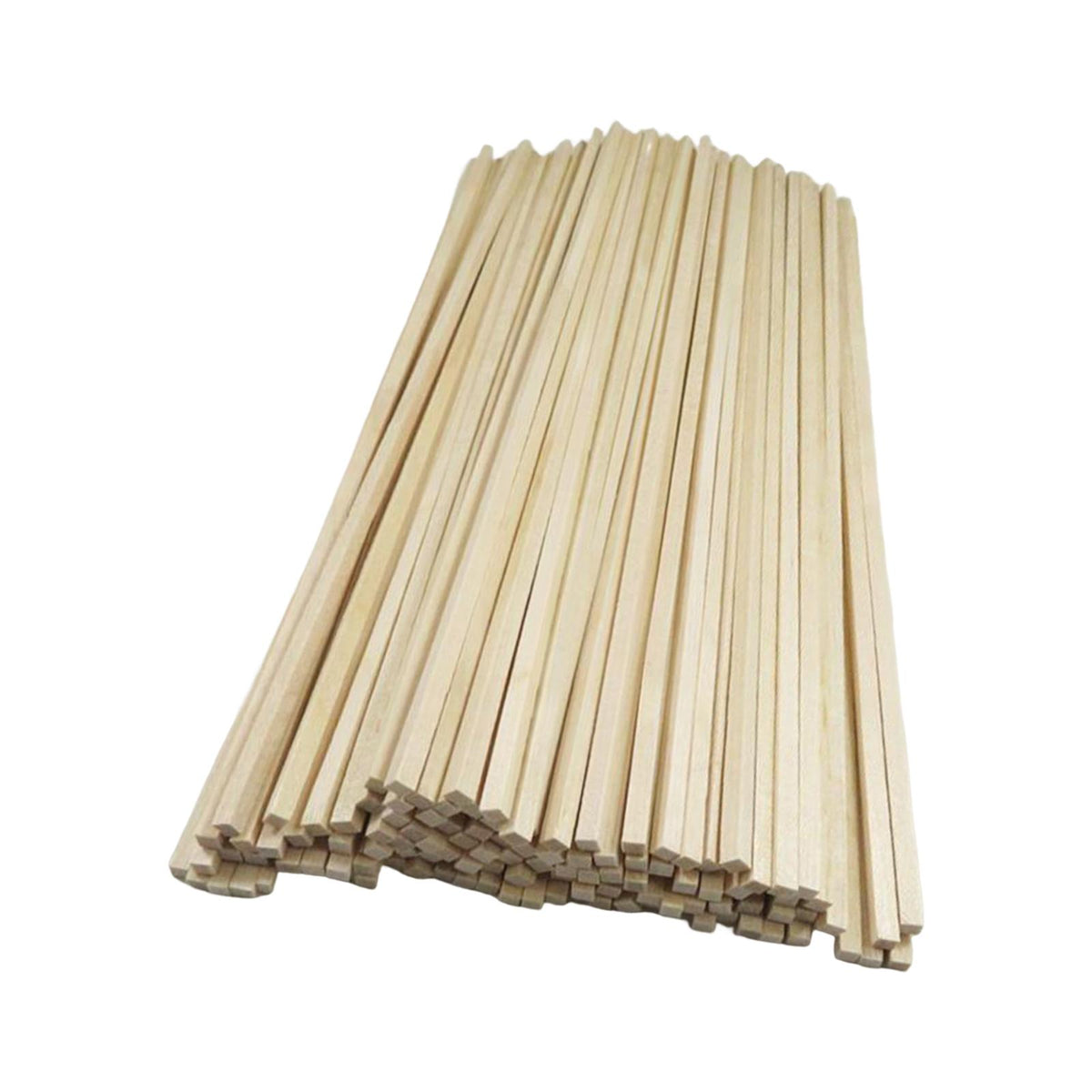 Maxbell 50x Unfinished Wood Sticks Smooth Small for Crafts Educational Accessories 300mmx3mmx3mm