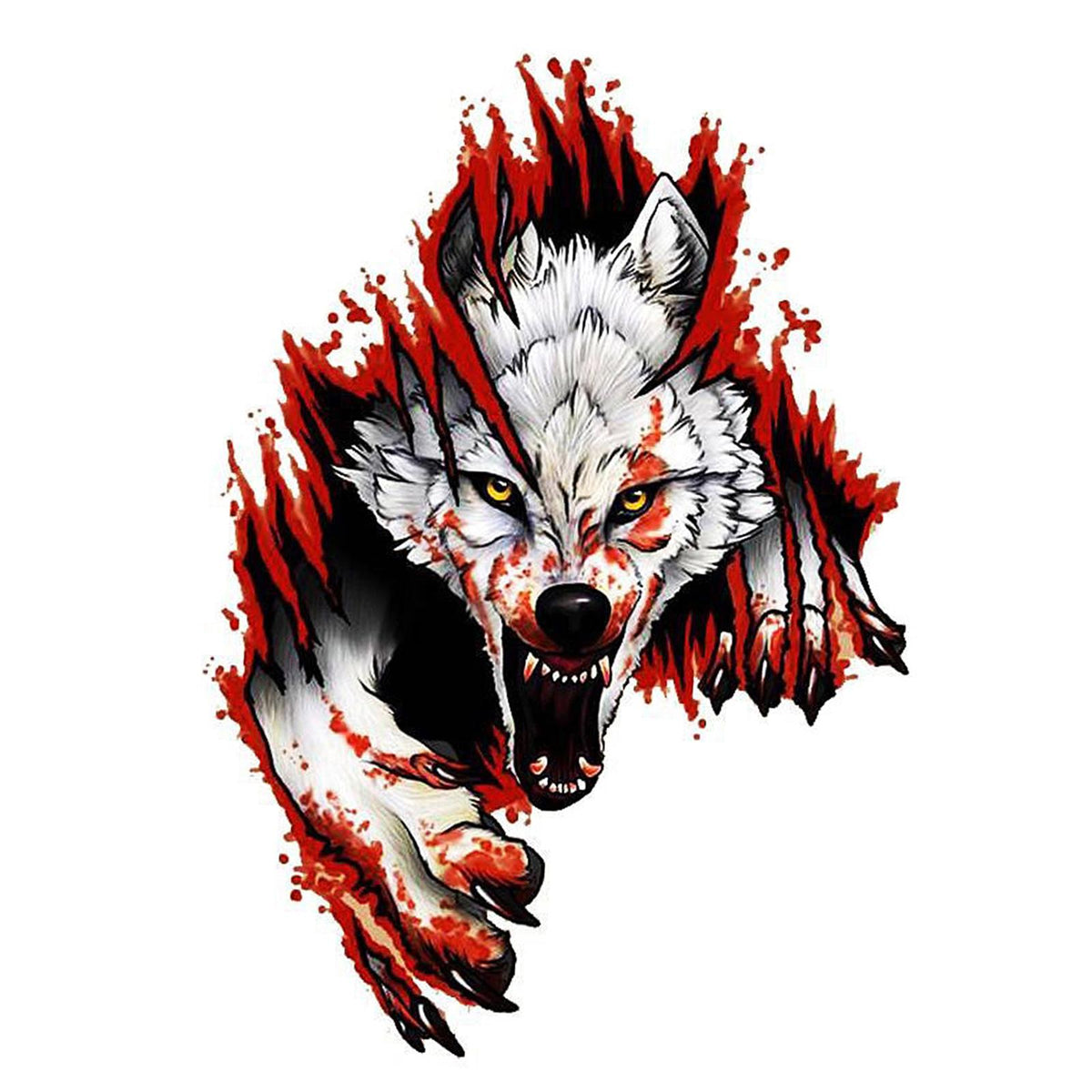 Maxbell wolf 3D Car Sticker Decorative Vehicle for Walls Auto Truck Left