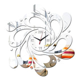 Max Mirror Art Decal Love of Butterfly Wall Stickers Bedroom Decoration Silver