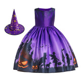 Maxbell Girl Halloween Costume Dress Fancy Dress up Witch Dress for Girls Outfit 110cm