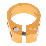 Maxbell Alloy SeatPost Clamp Fixed Screw Tube Bike Bicycle Seat Clip Gold 28.6mm