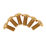 Maxbell 6pcs M5 x10/12mm Bike T25 Head Screw Disc Brake Rotor Bolts Golden  M5×12mm