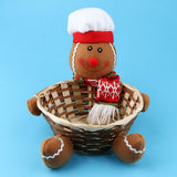 Max Christmas Gift Candy Storage Basket Home Party Table Decor Gingerbread Man