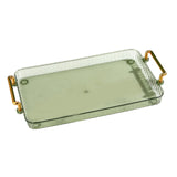 Maxbell Decorative Tray Rectangle Tray with Handles for Living Room Kitchen Bathroom green