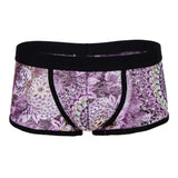 Maxbell Men's Floral Print Sheer Lace Boxers Underwear Underpants L Purple