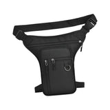 Maxbell Motorcycle Drop Leg Bag for Men Women Lightweight Waterproof PU Material Black