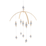 Max Kids Crib Mobile Bell Wooden Wind Chime Hanging Room Decor Gray - B