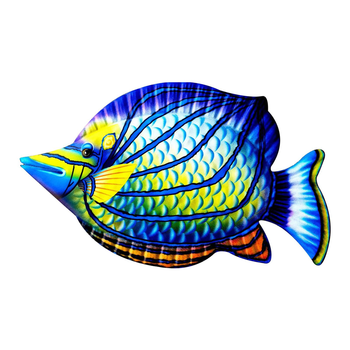 Maxbell fish Decor Statue Wall Decoration for Bathroom Balcony Office Blue