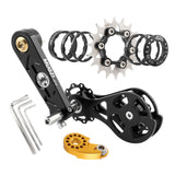 Maxbell Bike Chain Tensioner Single Speed Bicycle Tensioner Cycling Chain Tensioners 18T Black