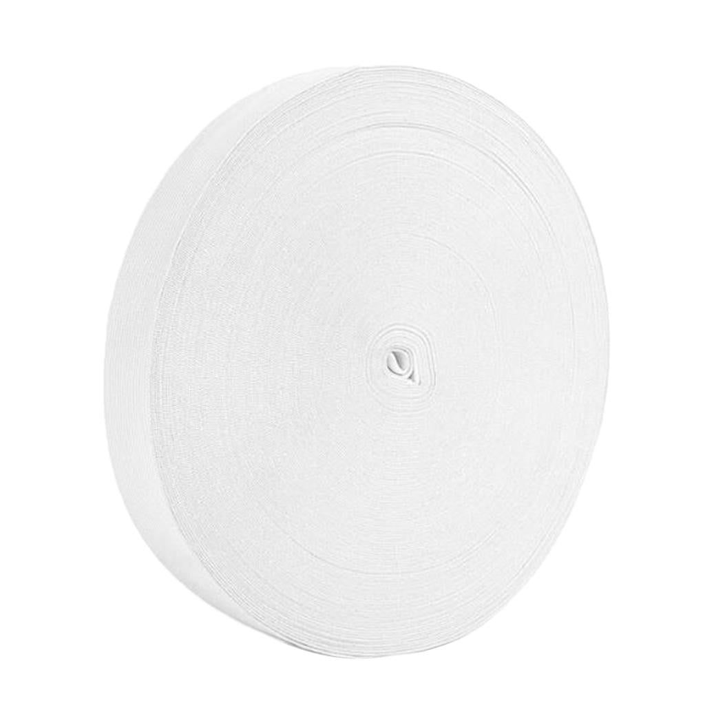 Maxbell 16m Elastic Stretch Cord for Clothes Dress Sport Pants Sewing Trim 25mm White