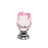 Maxbell Pink Rose Crystal Cabinet Door Drawer Waredrobe Handle Hardware Knob 20mm