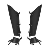Maxbell Medieval Greaves Boots Shoes Cover for Knight Costume Accessory Black