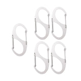 Maxbell 5x Keychain Hook clips S Shaped Hooks Hanger for Hiking Camping Backpacking 8.9cmx4.2cm