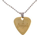 Maxbell Guitar Plectrums Picks Necklace for Guitar Bass Ukulele Banjo Golden
