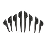 Maxbell 8 Pieces Universal Rubber Front Bumper Splitter Fins Refit Trim Set Black