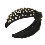 Maxbell Crystal Headband Headdress Women Shiny for Wedding Trip Beach Vacation Black