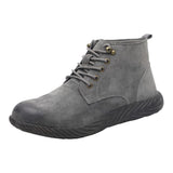 Max 1 Pair High Labor Insurance Shoes Men Steel Head Anti-slip Electric Welder 40 gray