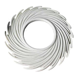 Maxbell Modern Wall Hanging Mirror Round Makeup Mirror for Home Decoration White