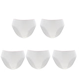 Maxbell 5 Pieces Women Disposable Cotton Large Underwear Travel Panties White L