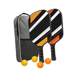Maxbell 2Pieces Pickleball Paddles Rackets with 4pcs Pickleball Balls and Carry Bag Black
