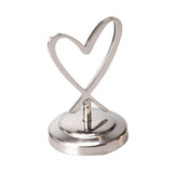 Max Maxb Stainless steel love heart wedding party table number holder  75mm Silver