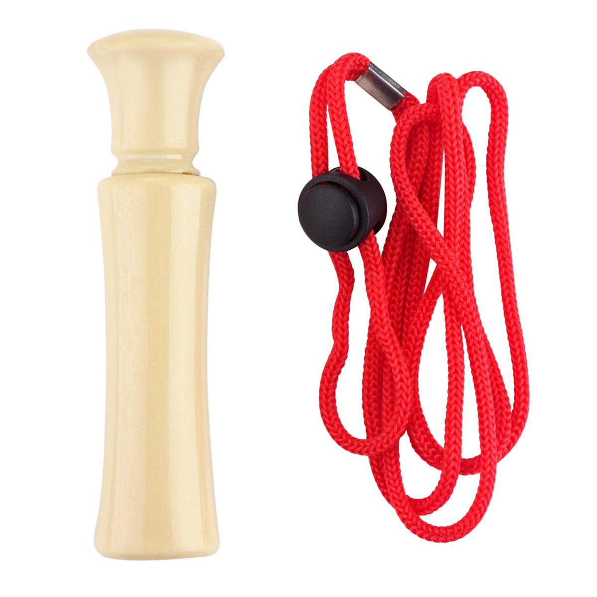 Maxbell Duck Call Whistle with Rope Decoy Gear Hunting Outdoor Tool red